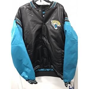 Starter Jacksonville Jaguars Locker Room Satin Full Snap Varsity Jacket Mens XXL